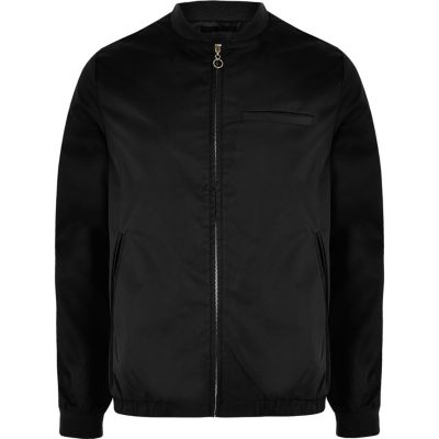 Black Bellfield shine bomber jacket
